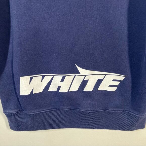 Off White Unisex Men’s Women's Size Medium Blue Ombré Wing Off Logo Hoodie - Picture 11 of 16